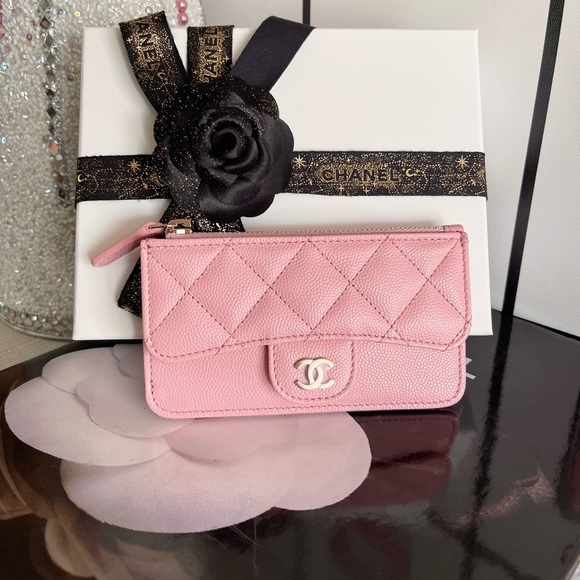 💖💖Chanel pink Flap Zip Card Holder💖💖 - Picture 4 of 8